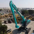 Large Excavators, 80 ton, High Bed, 22 meters Boom Front Left View