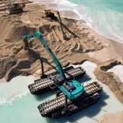 Medium Amphibious Excavators, 38 ton, 17 meters Boom