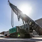 ABI TM26 Piling Rig with Vibro Hammer Attachment Front Right View