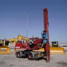 1980 Liebherr A911C Excavator with ABI Piling Rig Front Right View - PD-0003