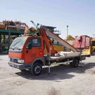 2003 Multitel 160 ALU DS Boom Lift on Nissan Cabstar Truck Front Left View - LF-0058