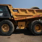2012 cat 773E rigid dump truck left side view