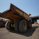2012 cat 773E rigid dump truck rear right view