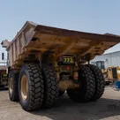 2019 Caterpillar 777E Rigid Dump Truck Rear Left View