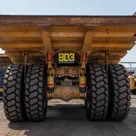 2022 Caterpillar 777E Rigid Dump Truck Rear View
