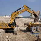 95-ton Excavators for Rent, on action image