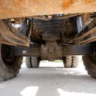 2014 Caterpillar M318D Wheeled Excavator Under carriage View