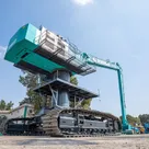 Rent high bed excavator 85 ton long reach boom