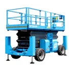Diesel Rough Terrain Scissor Lifts Folded front