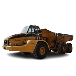 2004 Cat 735 Articulated Dump Truck White Background View