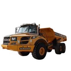 2013 Volvo A35F Articulated Dump Truck White background Image