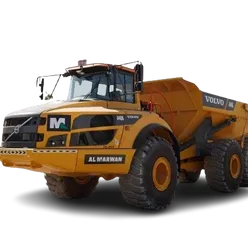 2022 Volvo A40G Articulated Dump Truck White Background View - AD-0469