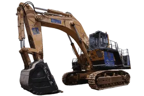 2000 Komatsu PC1600 AP-1 Large Crawler Excavator White Background Image