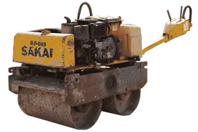 2003 Sakai HV51ST Walk-Behind Roller White Background View - RO-0089
