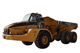 2004 Cat 735 Articulated Dump Truck White Background View