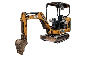 2008 Caterpillar 301.6C Mini Excavator White Background View