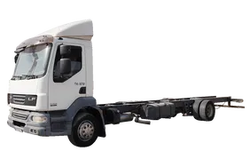 2008 DAF LF 55.280 Trailer Truck White Background View - TK-0372