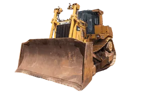 2012 Caterpillar D9R Bulldozer White Background View