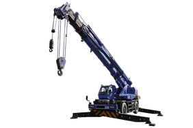 2012 Used Tadano GR-250N Rough Terrain All Terrain Mobile Crane White Background View