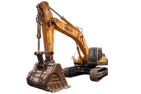 2019 Hyundai 480LC-9S Track Excavator White Background View