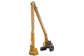 2019 Komatsu PC850-8R1 Long Boom Excavator White Background View