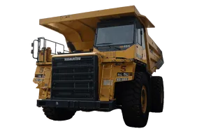 2023 Komatsu HD465-7EO Rigid Dump Truck White Background View