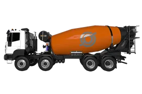 Concrete Mixer Truck 12m³ Drum white background image
