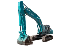 2022 Kobelco SK380XDLC-10 Track Excavator White Background View