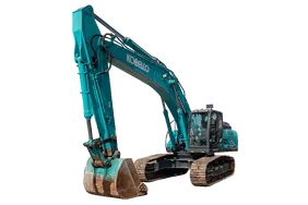 2023 Kobelco SK380XDLC-10 Track Excavator White Background View
