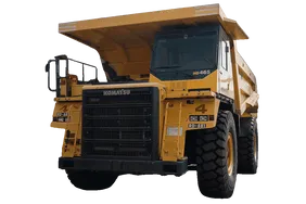 2022 Komatsu HD465-7EO Rigid Dump Truck White Background View