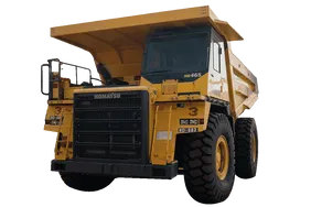 2022 Komatsu HD465-7EO Rigid Dump Truck White Background View
