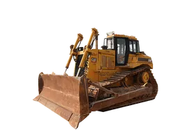 Used Cat D7HZ LGP Crawler Dozer 1988 White Background Image