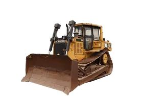 Caterpillar D6R Bulldozer white background - Al Marwan Heavy Machinery