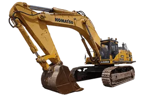 Used Komatsu PC800-7 Crawler Excavator 2009 White Background Image