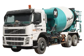 2004 Volvo FM9 6x4 Concrete Truck White Background View