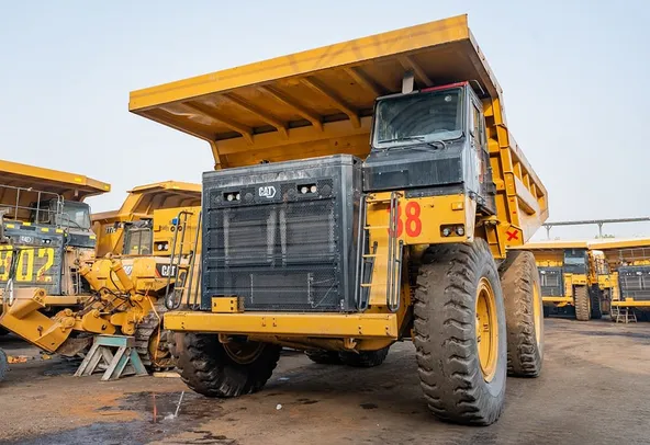 2023 Caterpillar 777 Rigid Dump Truck Front Left View