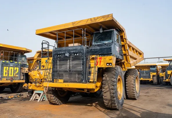 2023 Caterpillar 777 Rigid Dump Truck Front Left View