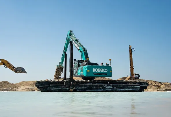 Medium Amphibious Excavators, 38 ton, 17 meters Boom