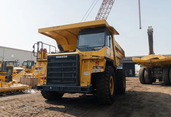 2023 Komatsu HD465-7EO Rigid Dump Truck Front Left View
