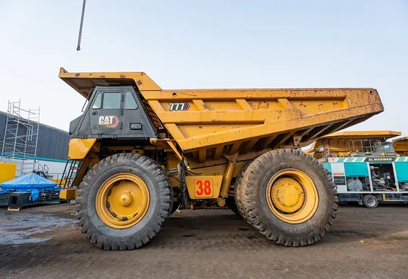 2023 Caterpillar 777 Rigid Dump Truck Left Side View