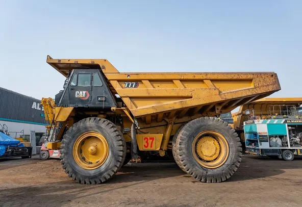 2023 Caterpillar 777 Rigid Dump Truck Left Side View
