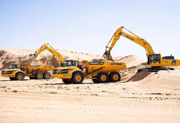 45-Ton Articulated Dump Trucks For Rent | Al Marwan