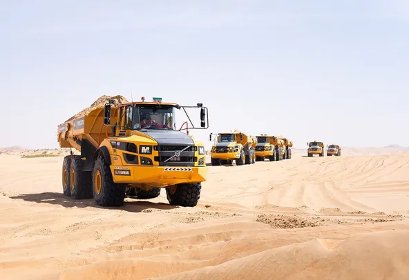45-Ton Articulated Dump Trucks For Rent | Al Marwan