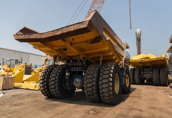 2022 Komatsu HD465-7EO Rigid Dump Truck Rear Right View