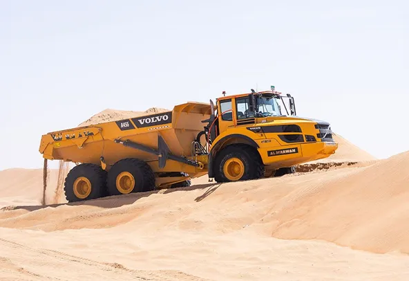 45-Ton Articulated Dump Trucks For Rent | Al Marwan