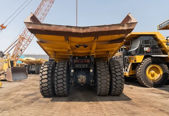 2022 Komatsu HD465-7EO Rigid Dump Truck Rear View
