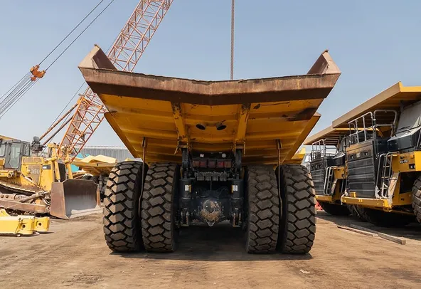 2022 Komatsu HD465-7EO Rigid Dump Truck Rear View