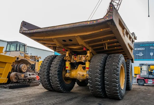 2023 Caterpillar 777 Rigid Dump Truck Rear Right View