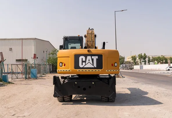 2014 Caterpillar M318D Wheeled Excavator Rear View