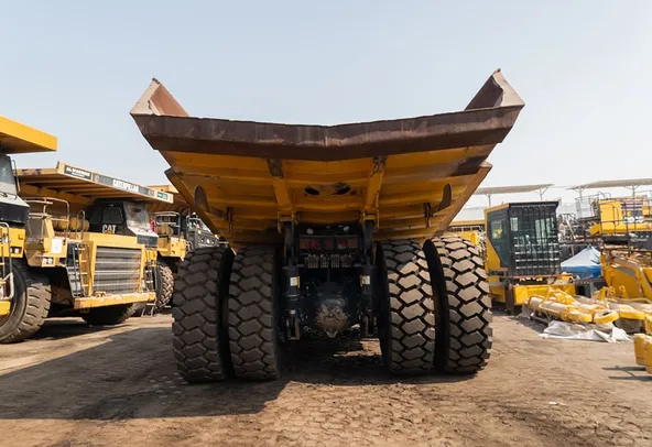 2023 Komatsu HD465-7EO Rigid Dump Truck Rear View